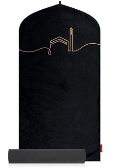 a black and gold cover with an image of a building on it