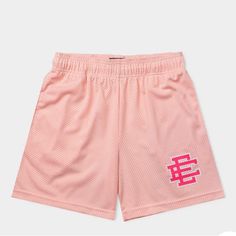 Eric Emanuel Shorts Brand New Rose Quartz W/ Neon Pink Available In Size Large Eric Emanuel Shorts, Eric Emanuel, Printed Pants Style, Red Season, Casual Shorts Men, New York City Skyline, Basic Shorts, Casual Summer Shorts, Mesh Shorts