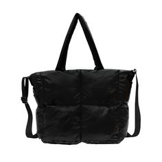 PRICES MAY VARY. ✅ MULTI-USE - BAGLE's puffy bags for women are a versatile accessory. Featuring three different straps - two different removable crossbody straps, and a strap that can be used as a hand or shoulder strap - that allow you to wear this black tote in various ways, making it perfect for any occasion. ✅ ORGANIZED PURSE - Keep all your essentials in place and say goodbye to messy purses with BAGLE's quilted tote bag with compartments, featuring four inner compartments and an inside di Tote Bags For School, Pad Bag, Quilted Tote Bags, Quilted Crossbody Bag, Black Puffer, Quilted Totes, Black Tote, Large Bag, Large Tote Bag