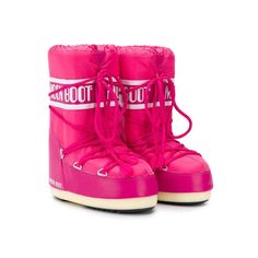 Moon Boot Girl's Icon Nylon Fuchsia - 1068313 - Tip Top Shoes of New York Pink Moon Boots, Stylish Logo, Moon Boot, Pink Moon, Moon Boots, Black Friday Promotions, Kids Icon, Kids Logo, Synthetic Rubber