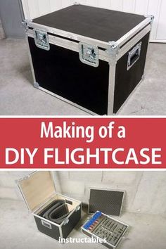 an old flight case is being used as a toolbox for making a diy flightcase