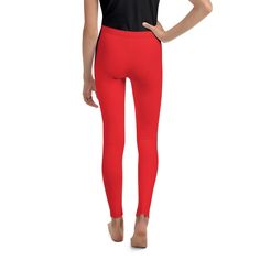 Red is such a bold and strong color and our designers have made the brightest red possible for the Gearbunch Solid Hot Red Youth Leggings.
The super soft stretchy fabric and snug elastic waist make these printed leggings perfect for all your favorite sports and hobbies.
Be Happy, Be Bright, Be You with Gearbunch. High Stretch Red Athleisure Leggings, Red Full-length Athleisure Leggings, Red Full Length Athleisure Leggings, Red Compression Leggings For Yoga, Red Compression Yoga Leggings, Red Athleisure Tights For Training, Red Tight Activewear For Yoga, Red Yoga Leggings, Red Tight Fit Activewear For Yoga