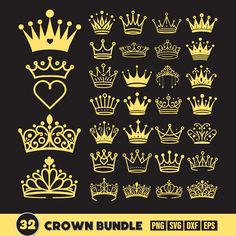 the crown bundle is shown in yellow and black colors, with different crowns on each side