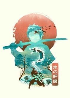 'Breath of the Water' Poster by Dan Fajardo | Displate Kamado Tanjirou, Supernatural Power, Anime Gifts, Anime Scenery, Otaku Anime