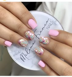 Super Cute Nails, Romantic Nails, Matte Nails Design, Baby Nails, Pointed Nails, Rose Nails, Easter Nails, Pedicure Nail Art, Dipped Nails