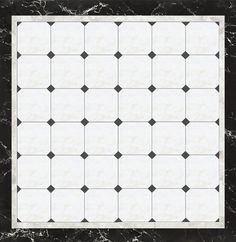 a black and white tile with squares on it