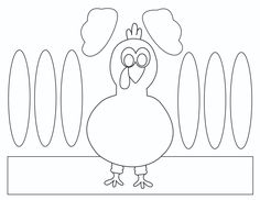 a turkey is standing in front of a fence with hearts on it's head