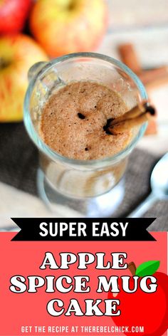 Apple Spice Mug Cake Easy Sweet Snacks, Easy Apple Cake Recipe, Sweet Snacks Easy, Microwave Dessert, Easy Apple Cake, Mug Cake Recipe, Apple Spice, Mug Recipes