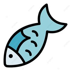 a blue fish with its mouth open and eyes closed, cartoon character illustration on white background