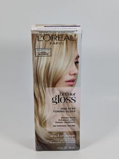 L'Oreal Le Color Gloss One Step Toning Gloss Brass Neutralizing Cool Blonde 4 oz, new box Medium Ash Blonde, Hair Toner, Hair Color Shades, Cool Blonde, Hair Brands, Permanent Hair Color, Bleached Hair, Dry Lips, L Oreal