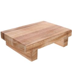 a wooden table that is made out of wood and has no legs or feet on it