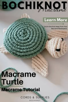 Unlock the art of macrame with our exclusive Macrame Turtle Knot Pattern, available for learning on Patreon! This mesmerizing knotting adventure is suitable for all levels, guiding you step-by-step in creating an intricate and charming turtle design. Join our community of craft enthusiasts, gain access to detailed tutorials, and bring this unique macrame turtle to life as a stunning piece of decor for your home. 

Macrame cord & supplies: https://bochiknot.com/collections/all Macrame Turtle, How To Macrame, Unique Macrame, Knot Pattern, Turtle Design, Macrame Patterns Tutorials, Friendship Bracelets Diy, A Turtle