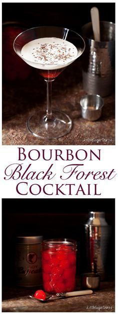 the bourbon black forest cocktail is ready to be served