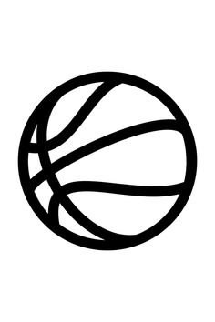 a black and white image of a basketball