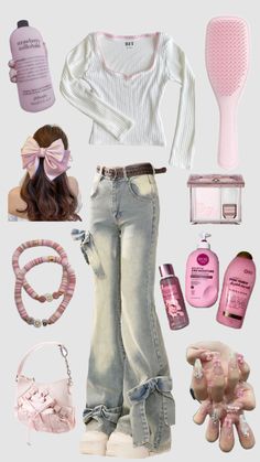 #pink #bows #strawberry #fresita Hello Kitty Clothes, Outfit Inspo Casual, Trendy Outfits For Teens, Pink Bows, Themed Outfits, Cute Everyday Outfits, Outfit Inspo Fall