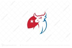 bull head with stars logo for sale