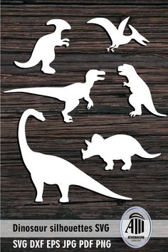 dinosaur silhouettes svg cut files