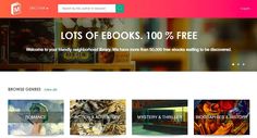 an image of a website page with lots of books on the front and back pages