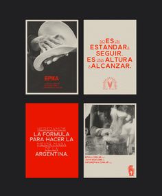 three posters with different types of people and words in spanish, portuguese, and english