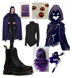 a collage of costume and fashion items including boots, sweaters, hoodie