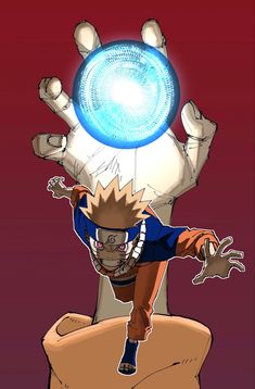 an animated image of a cartoon character holding up a glowing light above his head and hands