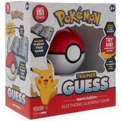 the pokemon trainer guess game is in its box