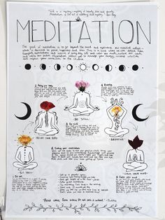 Beginners Meditation, Meditation Poster, Meditation Journal, Meditation Guide, Magia Das Ervas, Buddhist Meditation, A3 Prints, Baby Witch, Zen Meditation