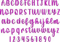 the letters and numbers are drawn in pink ink