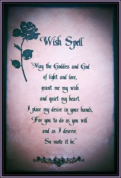 Wish Spell Wish Spell, Under Your Spell, Witch Spirituality