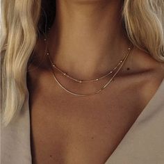 Material: 14k Gold Plated Hypoallergenic Lead & Nickle Free Tarnish Free Length: 14.4” & 16.5” With 2” Extender Gold Snake Chain, Chunky Chain Necklaces, Stacked Necklaces, Long Silver Necklace, Wood Bead Necklace, Long Pendant Necklace, Gold Necklace Layered, Double Chain, Chain Choker Necklace