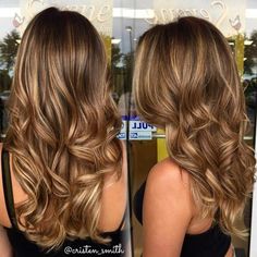 “The perfect sun kissed bronde ☀️ golden balayage highlights on my clients light brown base #beautybycristen” Balayage With Lowlights And Highlights, Long Hair W Layers, Bronze Brown Hair, Caramel Bronde, Brown Hair With Highlights And Lowlights, Rambut Brunette, Bronde Balayage, Chocolate Hair