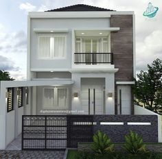 this is an image of a modern style house in the philippines with two floors and balconyes