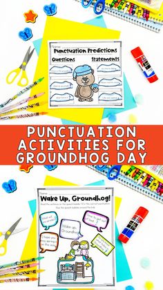 an activity for groundhog day with pencils and crayons