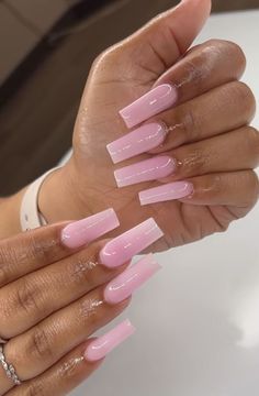 Nail Cam, Milky Nails, Colored Acrylic Nails, Nail Sets, Long Square Acrylic Nails