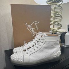 Good Used Condition, Refer To Photos For Signs Of Wear. Louboutin Shoes, Christian Louboutin Shoes, Mens Shoes Sneakers, High Top, High Tops, Christian Louboutin, Athletic Shoes, Men's Shoes, Shoes Sneakers