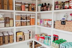 a pantry filled with lots of different types of food