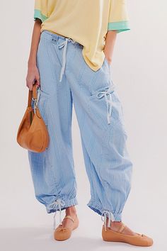 Outta Sight Parachute Pants Top Over Shirt, Free People Spring, Free People Summer, Spring Inspo, Drawstring Detail, Kimono Duster, Beach Dresses, Fashion Tops, Playsuit Jumpsuit