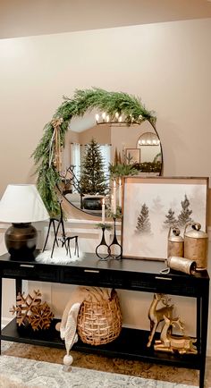 Round Dining Table Christmas Decor Centerpiece, Popular Home Decor Trends 2023, Mountain Lodge Christmas Decor Ideas, Christmas Decor Color Schemes, Evergreen Christmas Decor, Christmas Decor Styles, Mcgee Christmas, Tabletop Christmas Decor, Christmas Salon