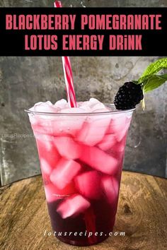 blackberry pomegranate lotus energy drink-pin image Pomegranate Tea, Vegan Cheese Recipes