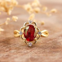 Natural red ruby ring, minimalist ring, oval ruby ring, July birthstone, AAA Ruby ring, ring for women, women ring, Oval ruby ring,  *Other Similar Jewelry Available Here* https://www.etsy.com/shop/AreebaJewelry Details:- Gemstone - Ruby Stone Color Available - Natural Red  Stone Setting - Prong Quality - AAA Grade Stone Size - 5 x 7 MM Rize Size - 5 US TO 9 US Available Type - 100% Natural  Shipping service - Free worldwide shipping service About AreebaJewelry:- AreebaJewelry takes great pride Red Oval Sapphire Birthstone Ring, Oval Ruby Cluster Ring With Gemstones, Oval Ruby Birthstone Ring With Halo Setting, Oval Ruby Birthstone Ring With Accent Stones, Ruby Birthstone Open Ring, Oval Ruby Crystal Ring As Gift, Oval Ruby Ring Fine Jewelry, Oval Lab-created Ruby Ring For Anniversary, Oval Ruby Solitaire Ring