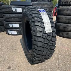 several tires are stacked on top of each other