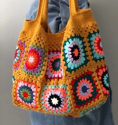 UAKISS - Black Granny Square Bag Women Colorful Cute Purse Checkered Crochet Shoulder Bags With Boho Style Yellow Black Handbags ·Height:36 cm Width:46 cm ·Manual measurement, size will have small error ·This bag is not lined. Multicolor Rectangular Hobo Bag For Vacation, Retro Multicolor Hobo Shoulder Bag, Yellow Square Bag, Bohemian Yellow Square Bag, Yellow Bohemian Rectangular Bag, Yellow Square Bags, Yellow Square Bohemian Bag, Yellow Rectangular Bohemian Bag, Bohemian Crochet Pouch Bag For Shopping