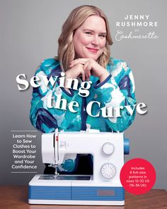 the cover of sewing magazine featuring a woman sitting in front of an old sewing machine