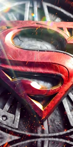 the superman logo is shown in this artistic photo