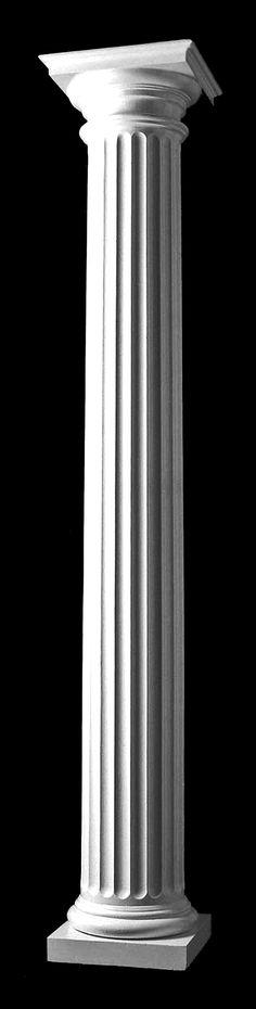 an image of a white pillar on a black background