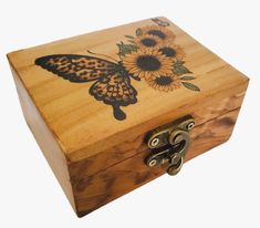 PRICES MAY VARY. CHARMING: Beautiful Sunflower Butterfly box to hold all your sentiments PREMIUM QUALITY: Made of a high quality teak wood SIZING: Measures approximately 3.75 x 3 x 1.9 inches EXQUISITE GIFT: Perfect as a great gift for friends and relatives SATISFACTION GUARANTEED!! or FULL REFUND. We are a small family business and stand behind our product. CHARMING: Beautiful Sunflower Butterfly box to hold all your sentiments PREMIUM QUALITY: Made of a high quality teak wood SIZING: Measures Wood Burning Stencils, Sunflower Butterfly, Butterfly Ornaments, Elephant Decor, Body Pillow Covers, Keepsake Jewelry, Box Storage, Premium Gift, Keepsake Box