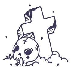 Cute skull next a graveyard cross stone PNG Design Stone Png, Stone Illustration, Cute Skull, Shirt Maker, Create T Shirt, Peacock Feather, Png Design, Graveyard