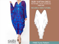 For your convenience, I've also included a Step-by-Step Video Tutorial on my Youtube channel that you can view here: https://youtu.be/8UTebMGKTJ8 This super comfy and stylish Kaftan Maxi Dress is so easy to construct with our PDF pattern - ideal for beginners as well as the more experienced sewist.  🔷 Sizing is a free size - it easily accommodates from  XS - XXXL. 🔷 This pattern comes with an easy-to-follow illustrated instruction booklet. The pattern is available as an A4, letter and A0 print Stretch Mesh Fabric, Kaftan Maxi Dress, Maxi Dress Pattern, Clothes Sewing, Clothes Sewing Patterns, Dress Sewing Pattern, Dress Sewing, Kaftan Dress, Pdf Sewing Patterns