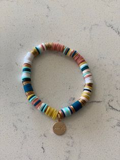 SunKissed Bracelet - ONIE + SKY Heishi Bracelet Ideas, Clay Bracelet Ideas, Heishi Jewelry, Stacked Beaded Bracelets, Girly Bracelets, Clay Bead Necklace, Clay Bead Bracelets, Stack Bracelets, To Love And Be Loved