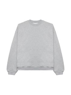 100% COTTON FLEECE CREWNECK TRUE TO SIZE WITH A LOOSE FIT MADE IN THE USA. Grey Sweaters, Gray Sweatshirt, Grey Crewneck Sweatshirt Outfit, Sweater Mockup, Crewneck Sweater, Sweater Grey, Crewneck Outfit, Light Grey Sweater, Grey Sweats